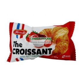 Croissant s jahodovou náplní 