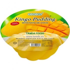 mango pudding with Nata de Coco 