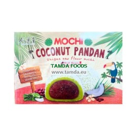 Coconut Pandan Mochi Red Bean 